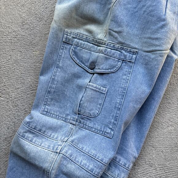 Deadstock 90s Dockers Jeans Mens 29x30 Pleated Denim Levis Cargo Tapered Vintage - Picture 16 of 16